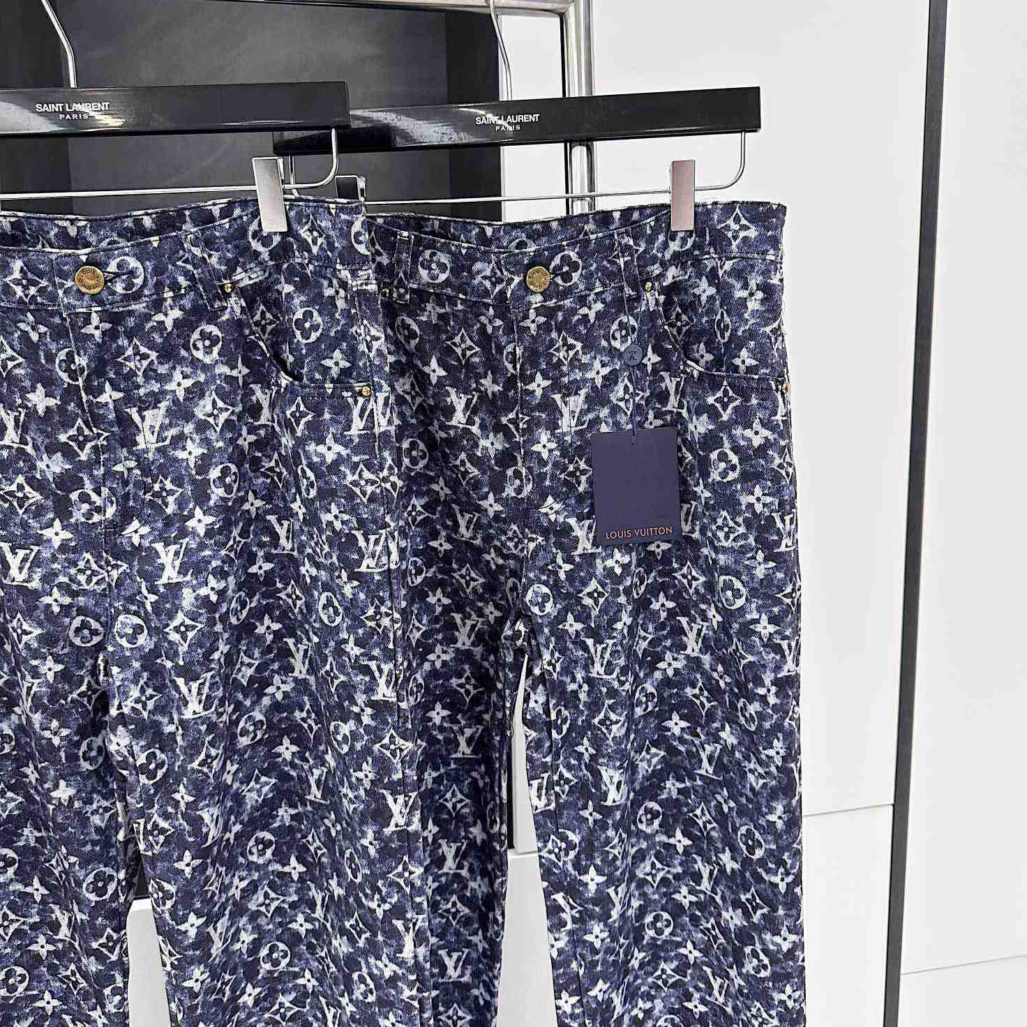 Louis Vuitton Monogram Printed Denim Jeans - 