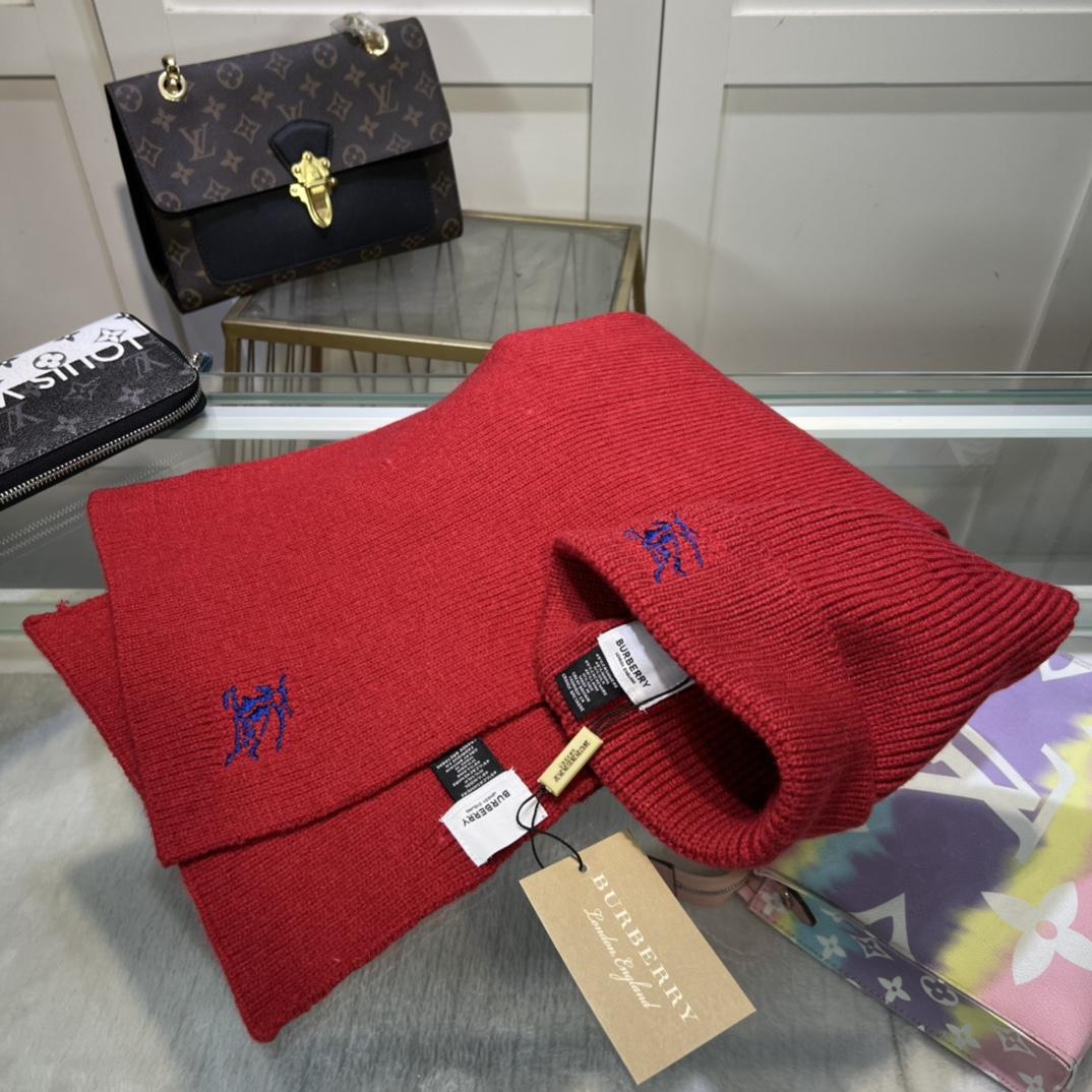 Burberry KD-embroidered Ribbed-knit Scarf & Beanie - 