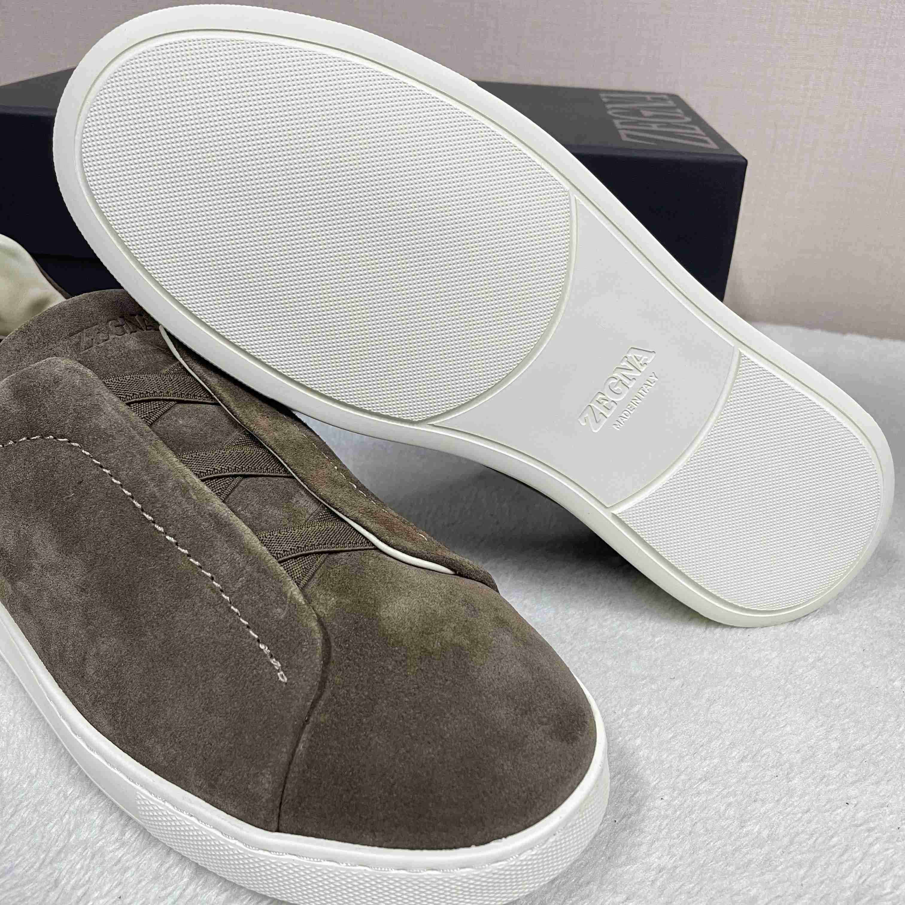 Zegna Suede Triple Stitch™ Sneakers - DesignerGu