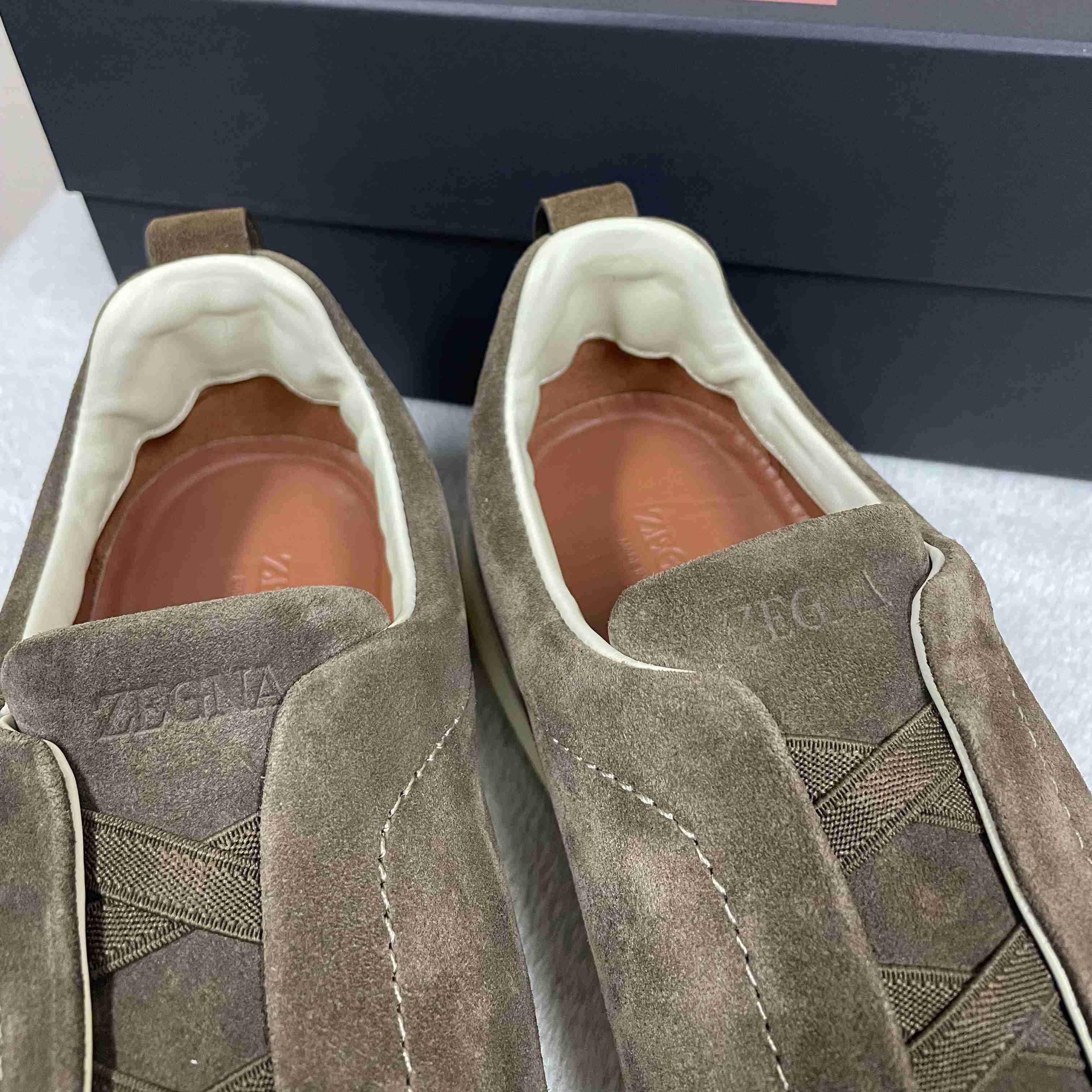 Zegna Suede Triple Stitch™ Sneakers - DesignerGu