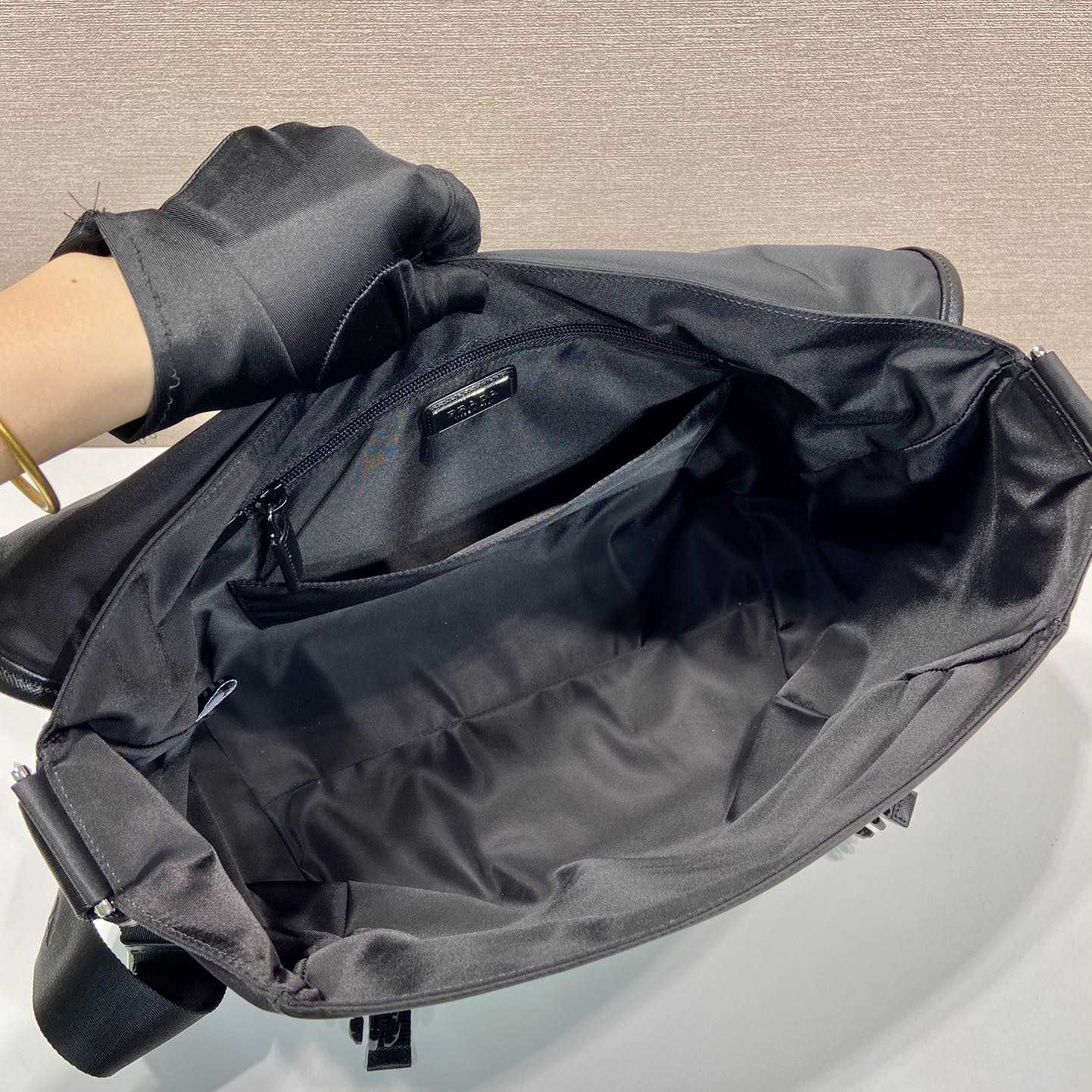 Prada Re-Nylon And Saffiano Leather Shoulder Bag - 