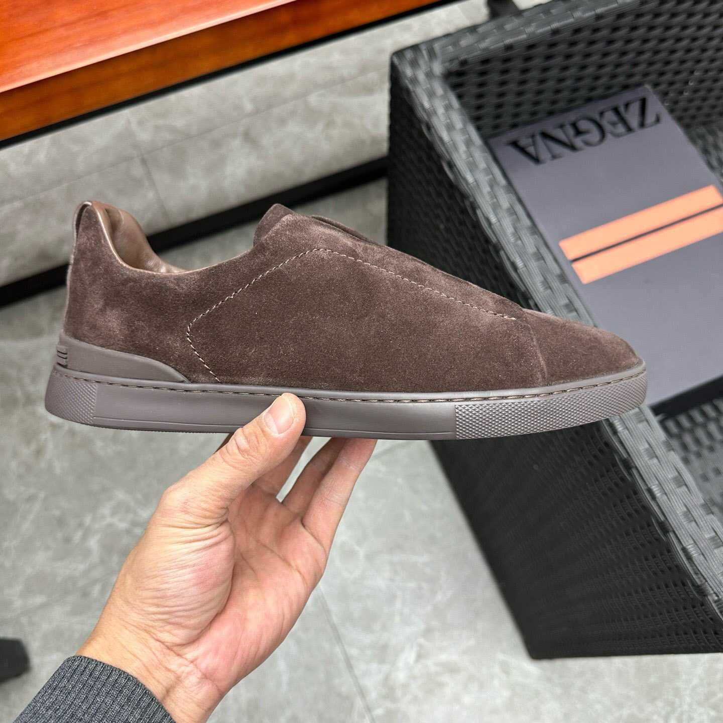 Zegna Suede Triple Stitch™ Sneakers - 