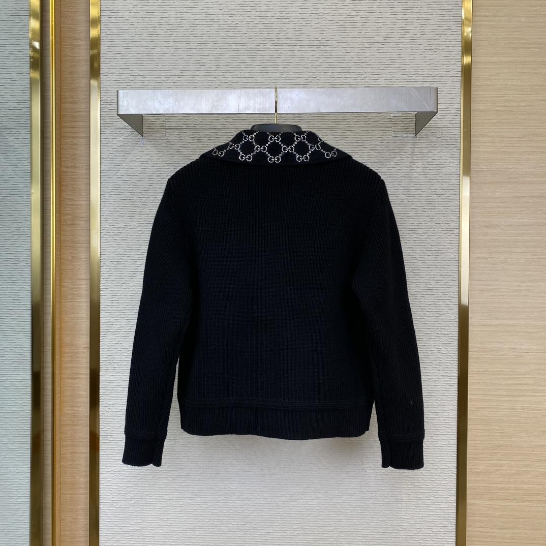 Gucci Knit Wool Sweater With Web - 