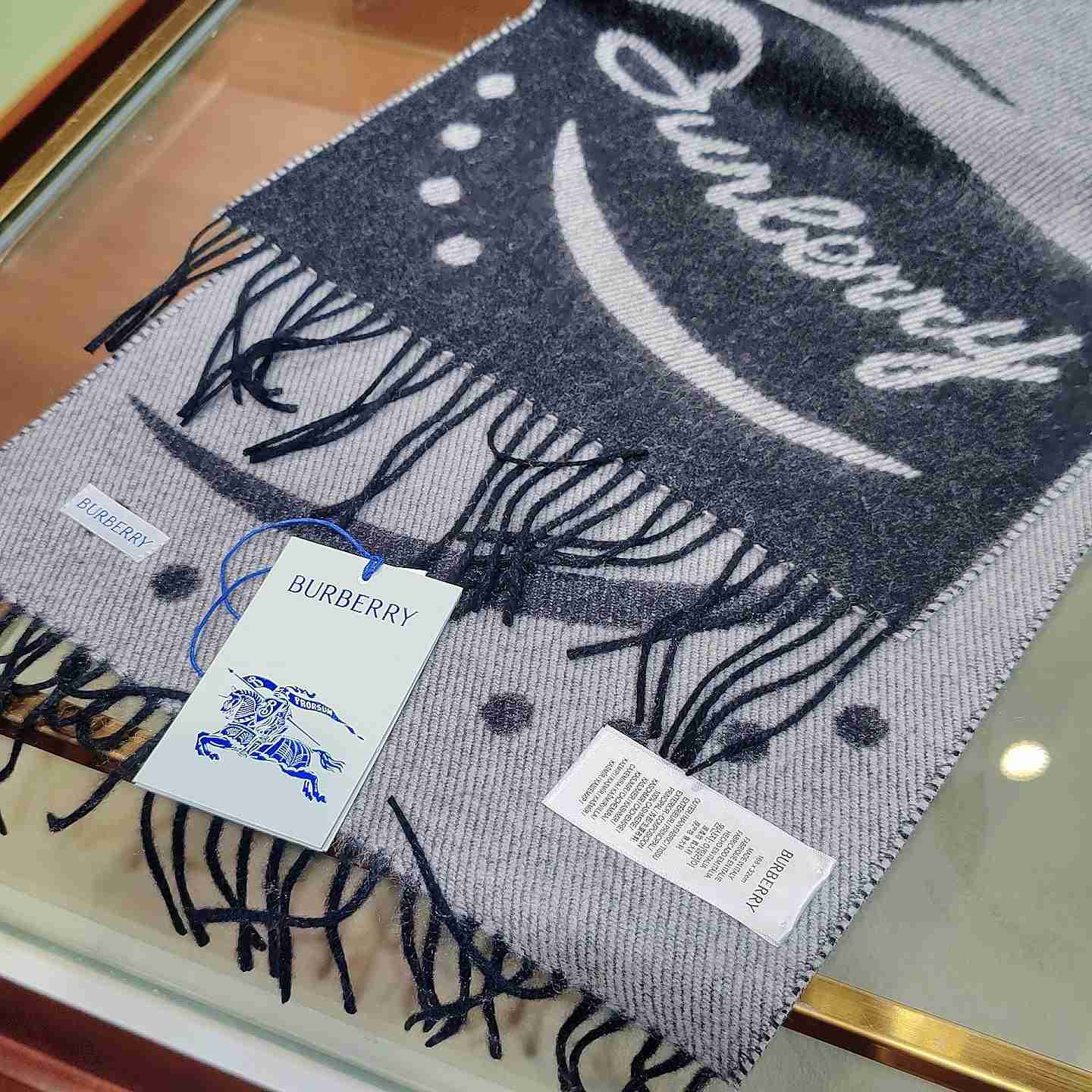 Burberry Mirrored Horse Cashmere Scarf - 