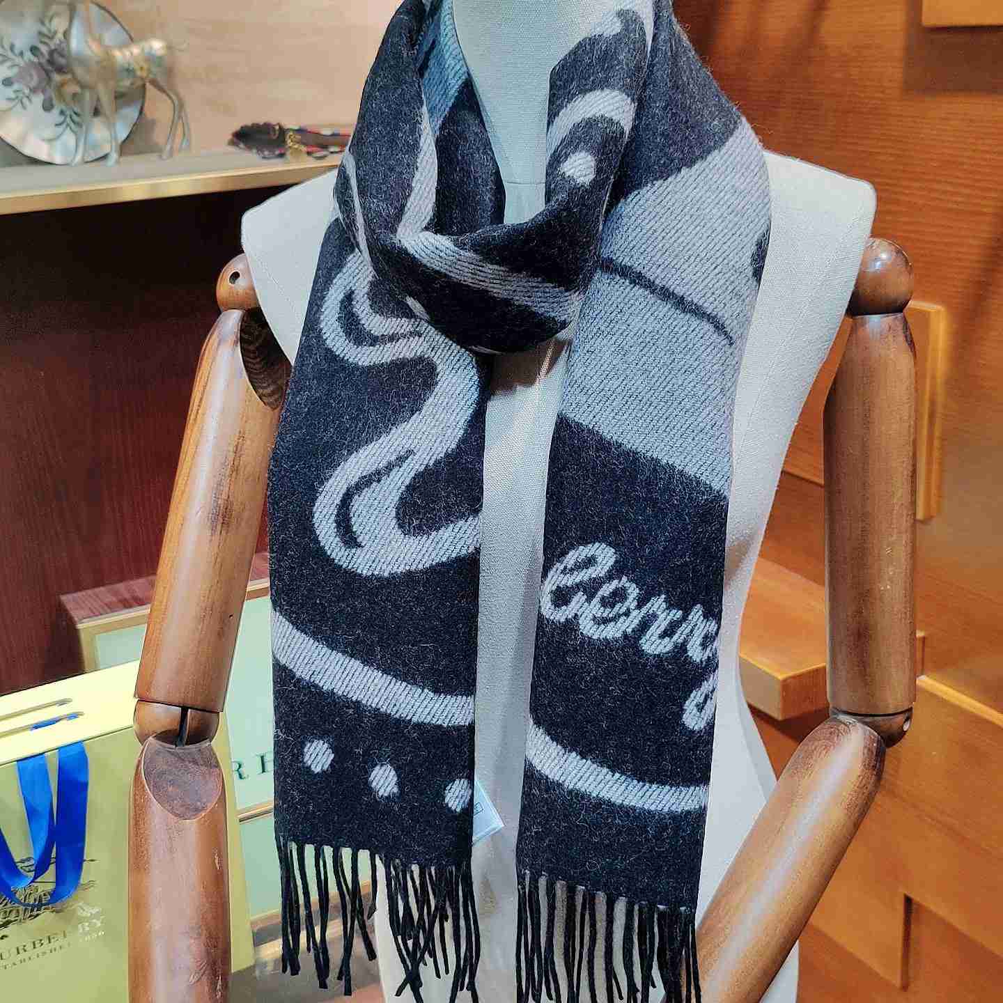 Burberry Mirrored Horse Cashmere Scarf - 