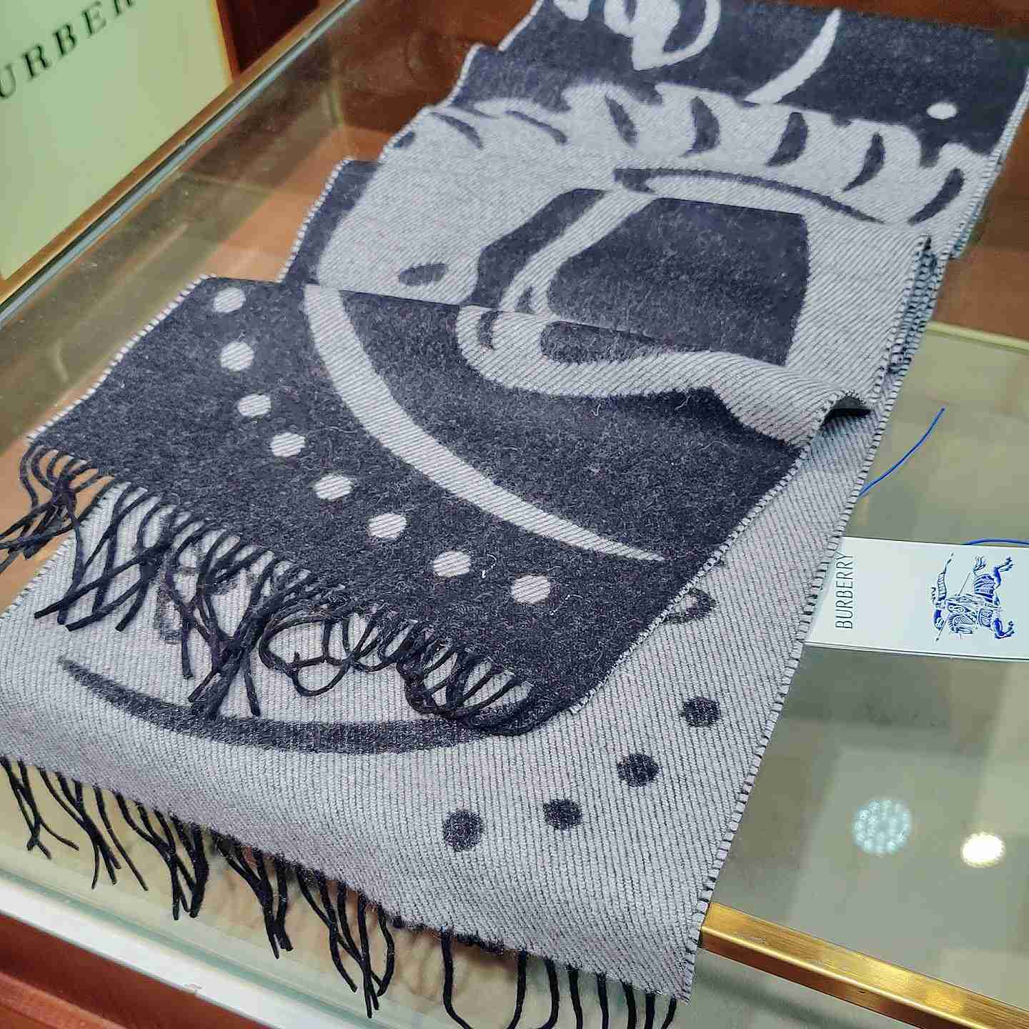 Burberry Mirrored Horse Cashmere Scarf - 