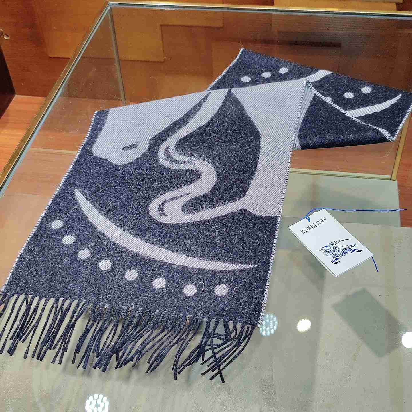 Burberry Mirrored Horse Cashmere Scarf - 