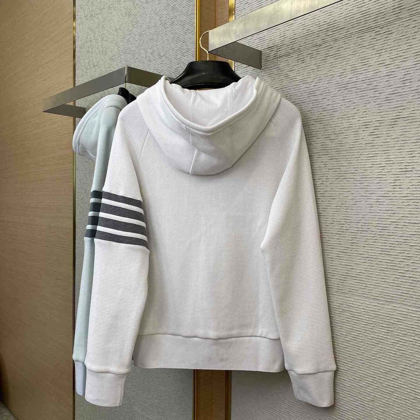 Thom Browne 4-Bar Zip-Up Cashmere Hoodie - 