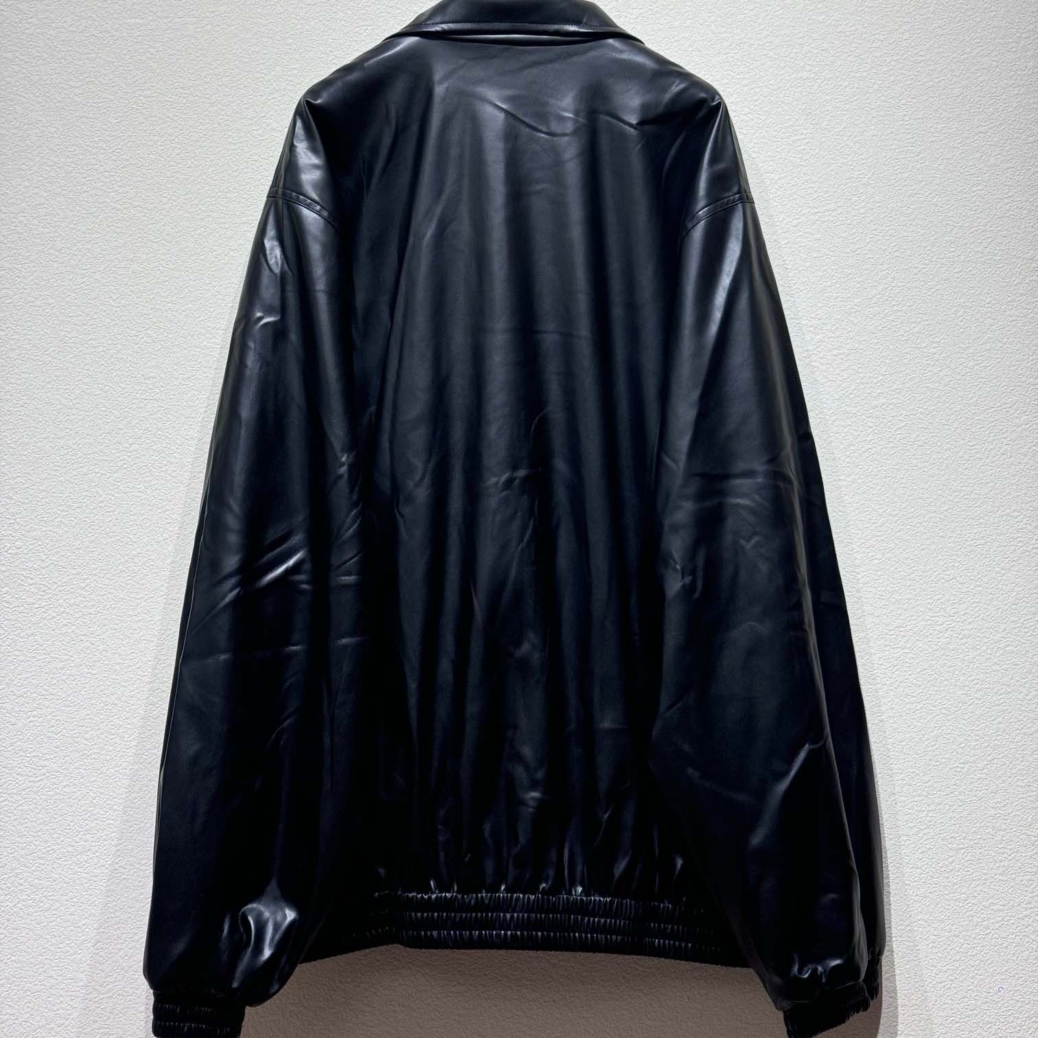 Balenciaga 3B Logo Oversize Leather Track Jacket - 