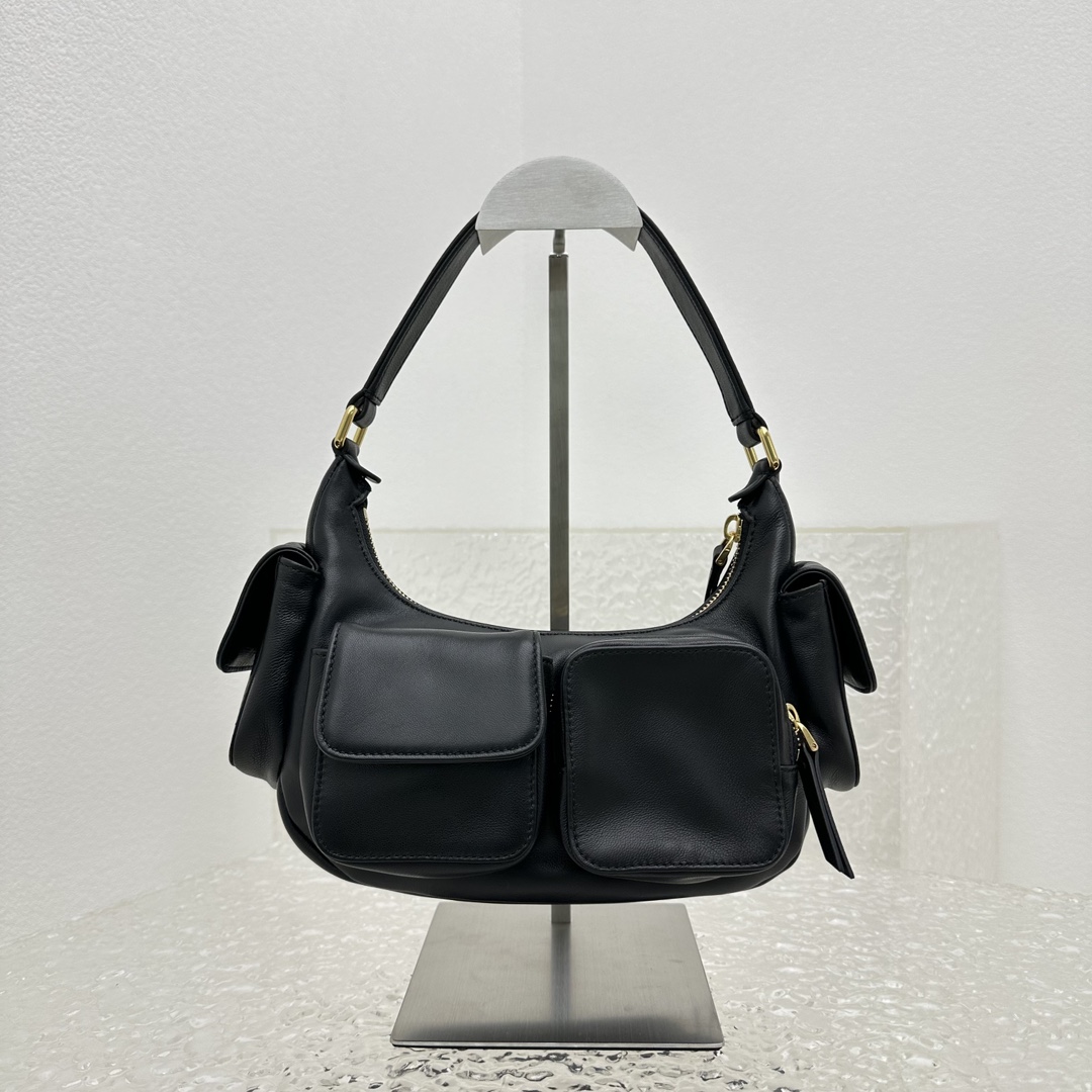 Miu Miu Nappa Leather Pocket Bag (21-12-6cm) - 