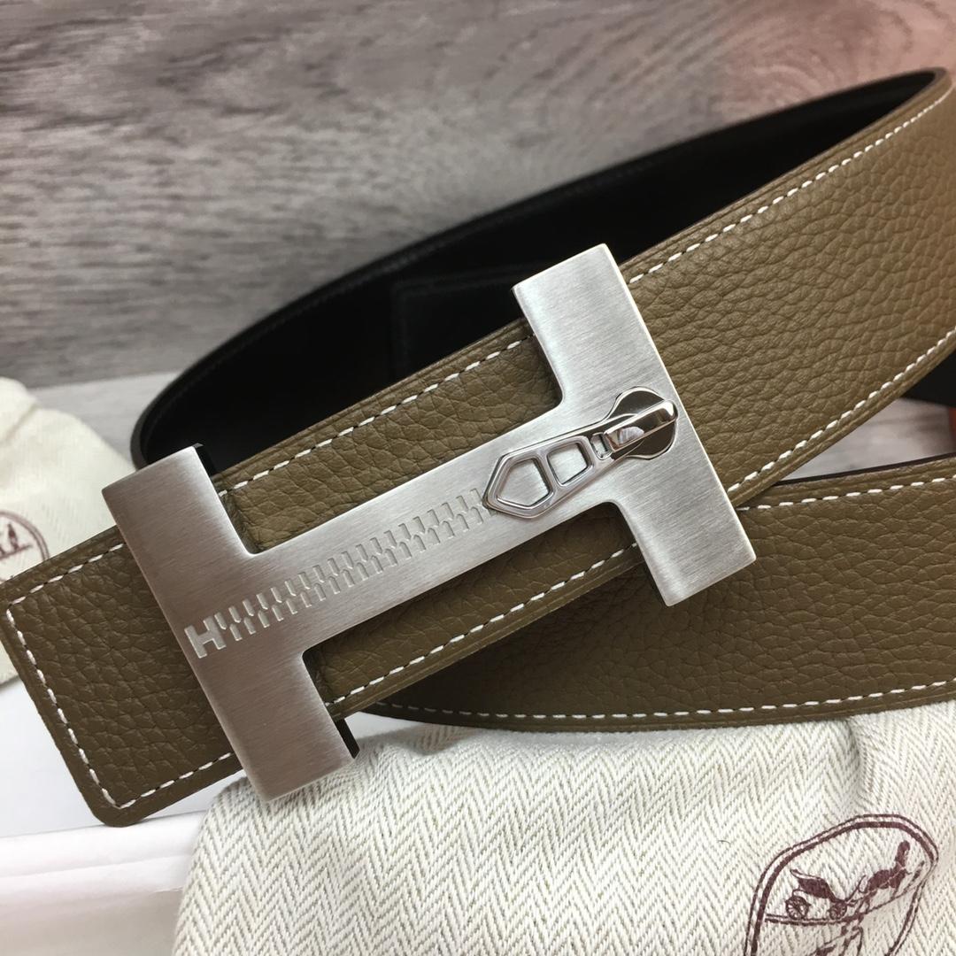 Hermes Leather H Buckle Belt - 