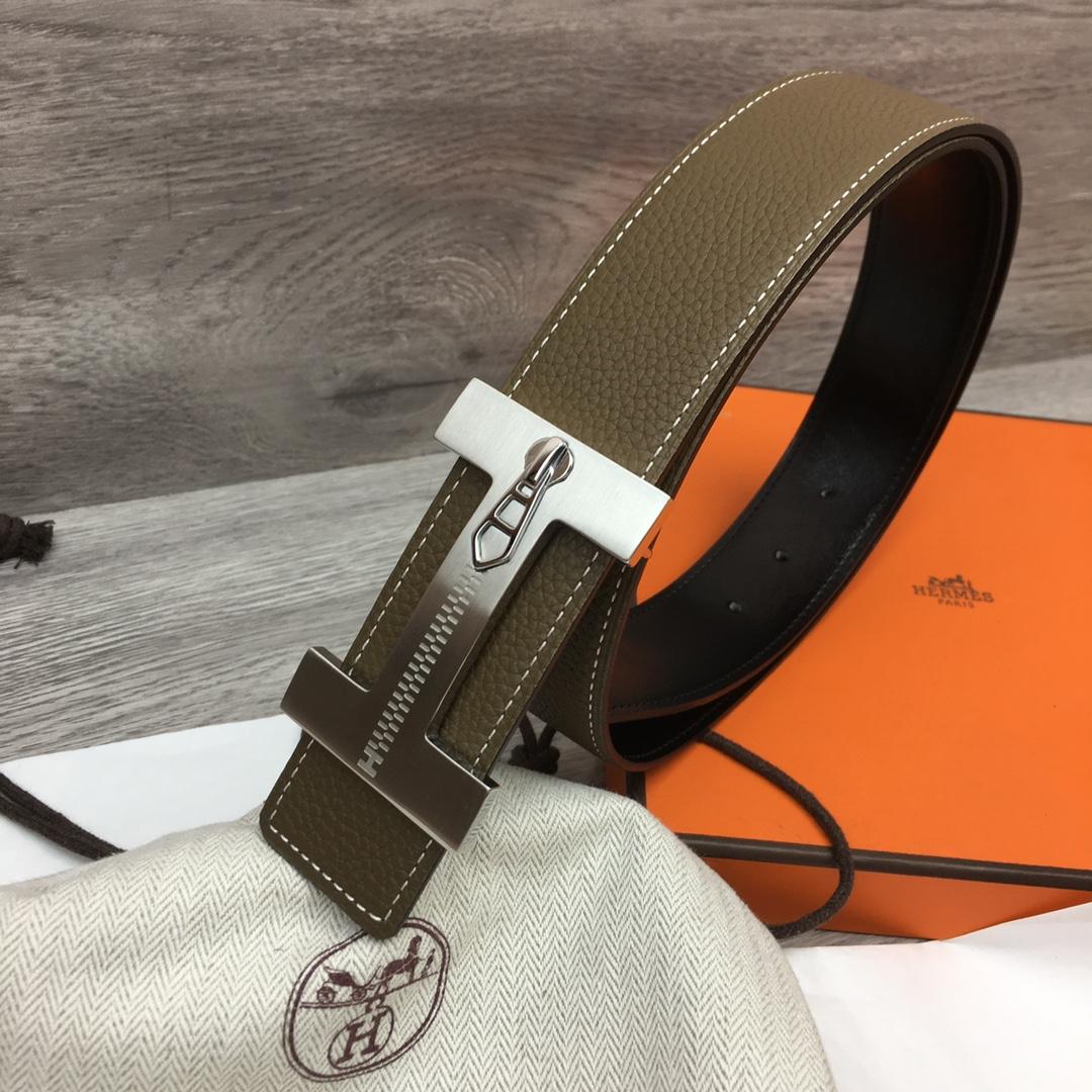 Hermes Leather H Buckle Belt - 