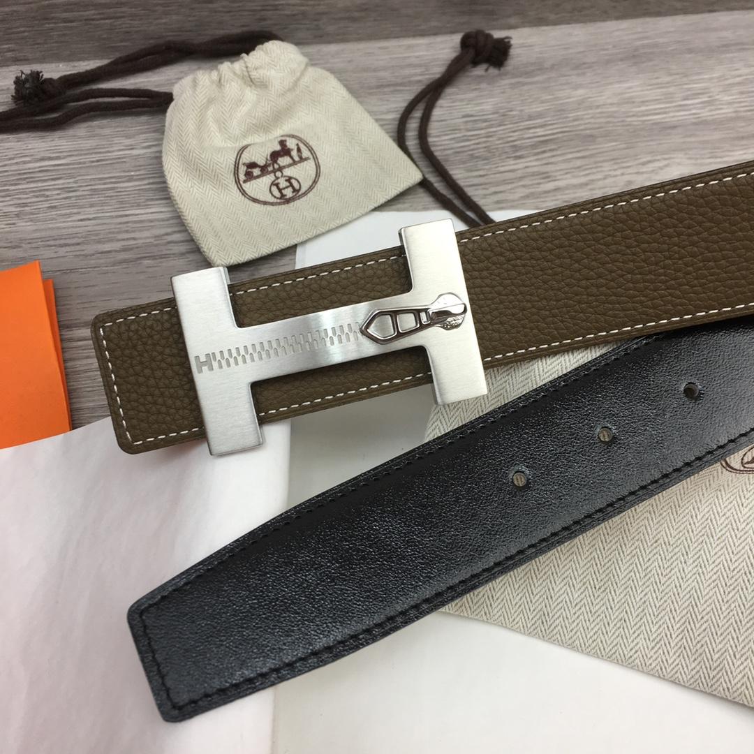Hermes Leather H Buckle Belt - 