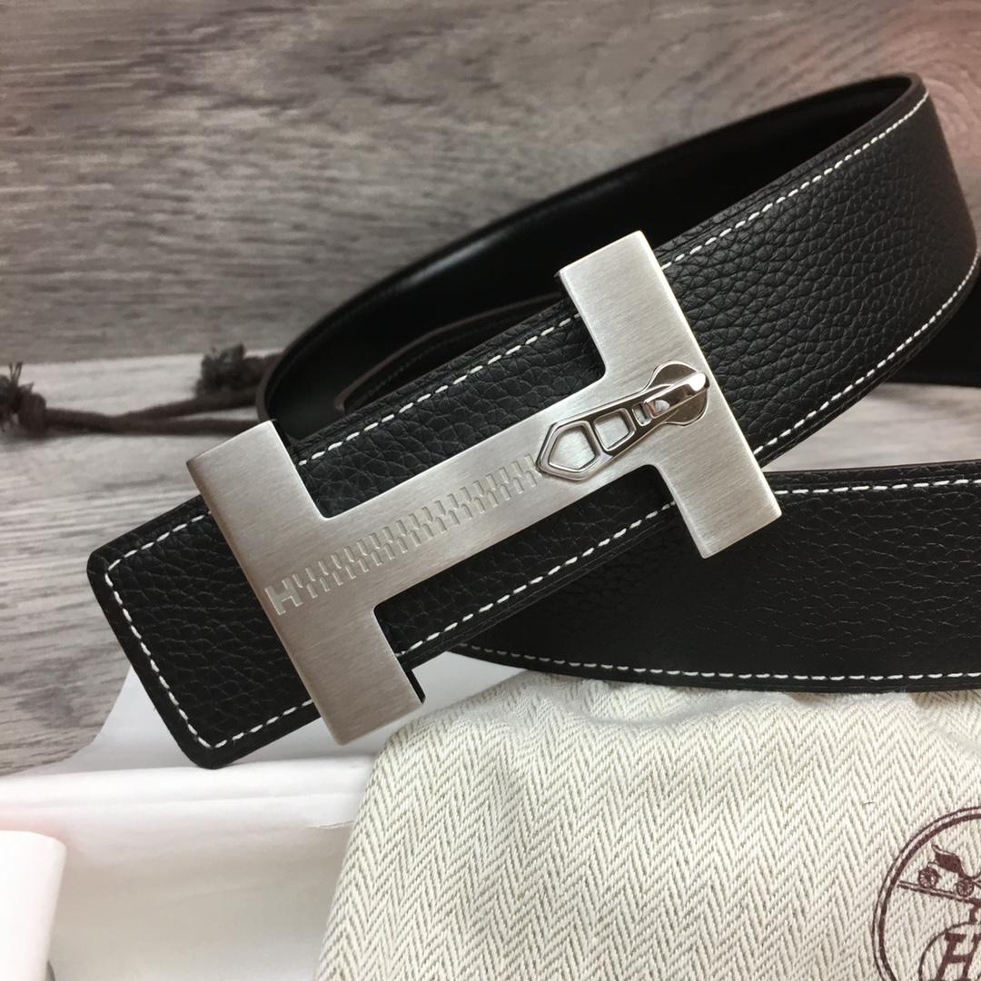 Hermes Leather H Buckle Belt - 