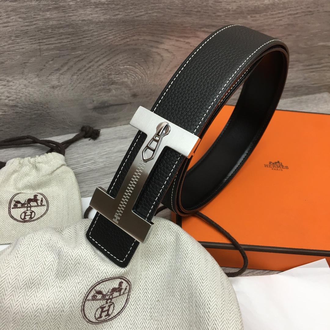 Hermes Leather H Buckle Belt - 