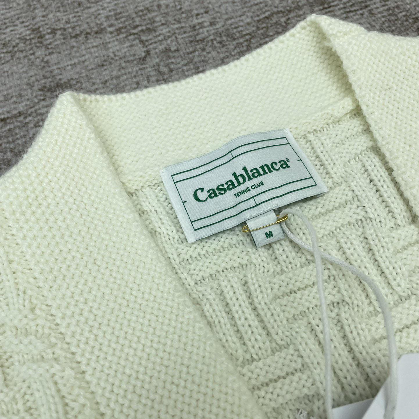 Casablanca Column Stitch Cardigan     D0082 - 
