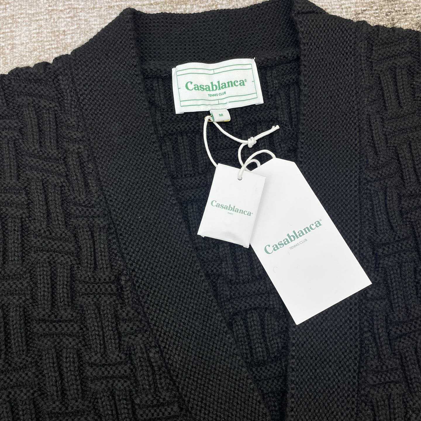 Casablanca Column Stitch Cardigan     D0083 - 