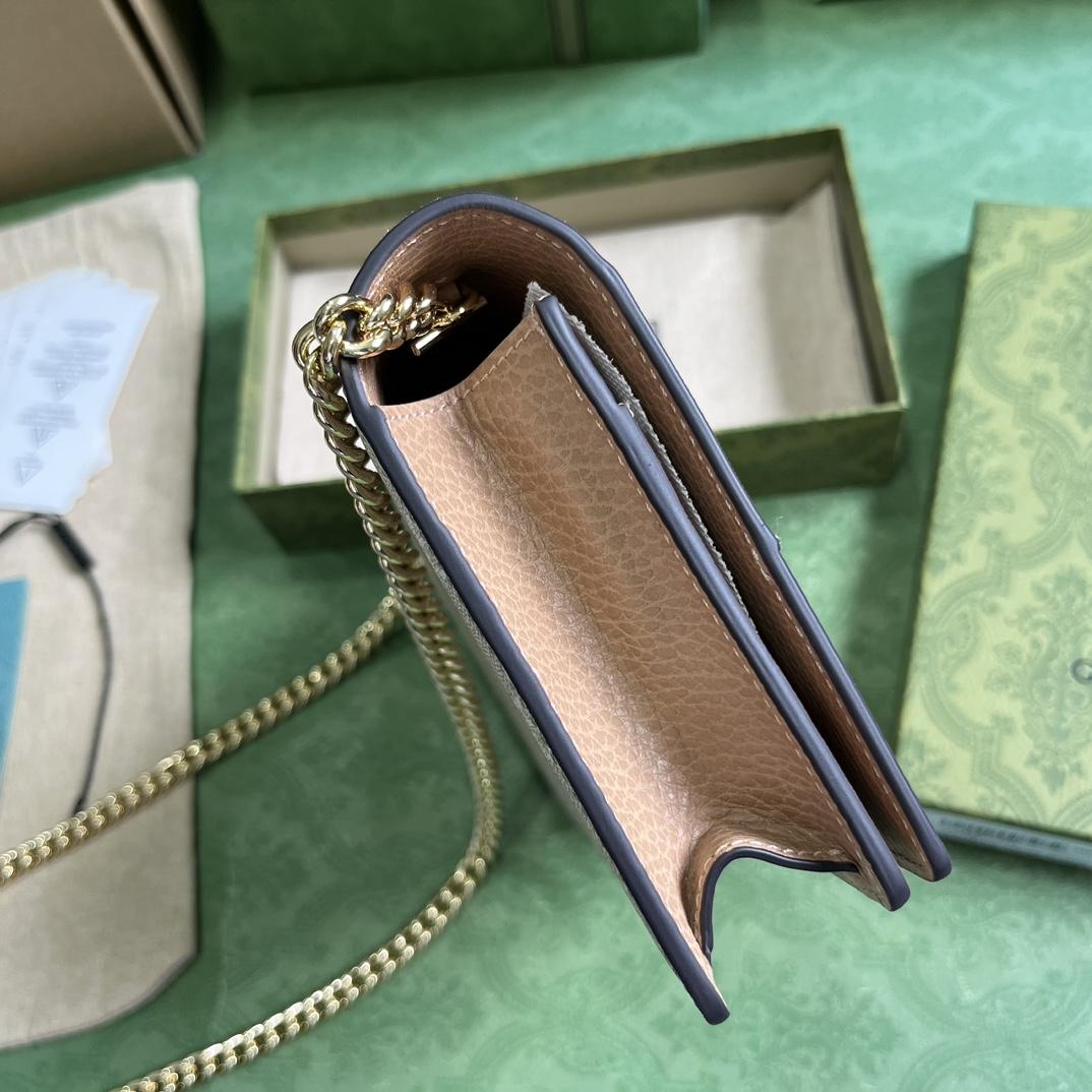 Gucci GGG Marmont Mini Chain Wallet - 