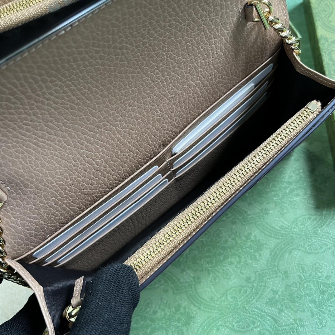 Gucci GGG Marmont Mini Chain Wallet - 