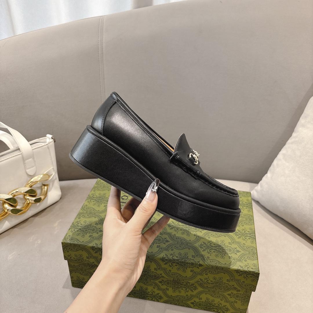 Gucci Women's Horsebit Wedge Loafer - 