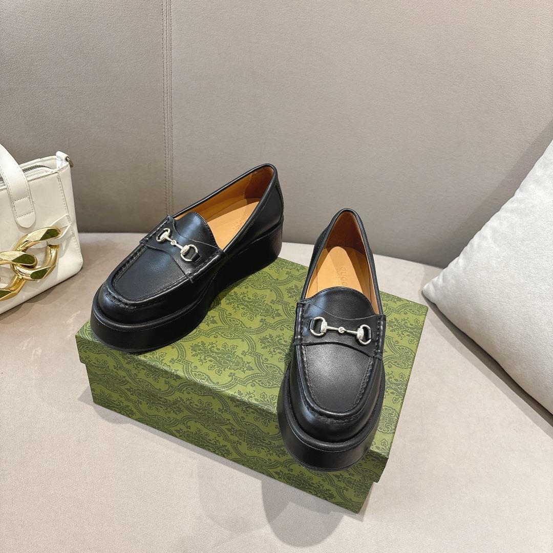 Gucci Women's Horsebit Wedge Loafer - 