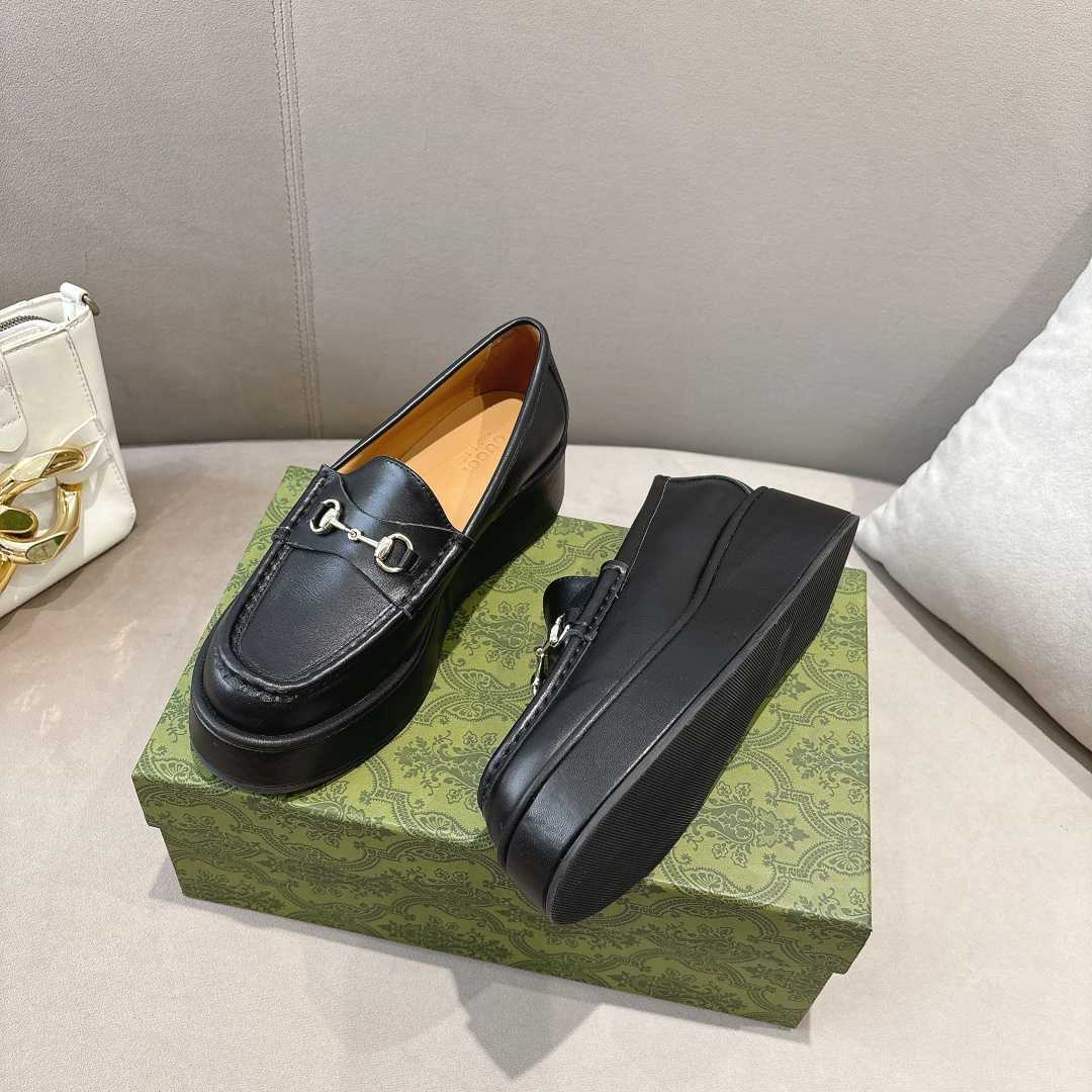 Gucci Women's Horsebit Wedge Loafer - 