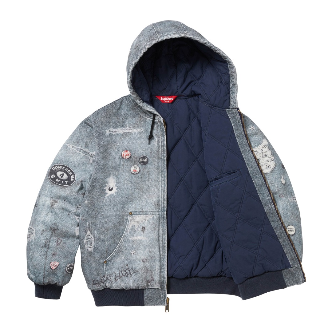 Supreme HJR Trompe L'oeil Hooded Work Jacket - 