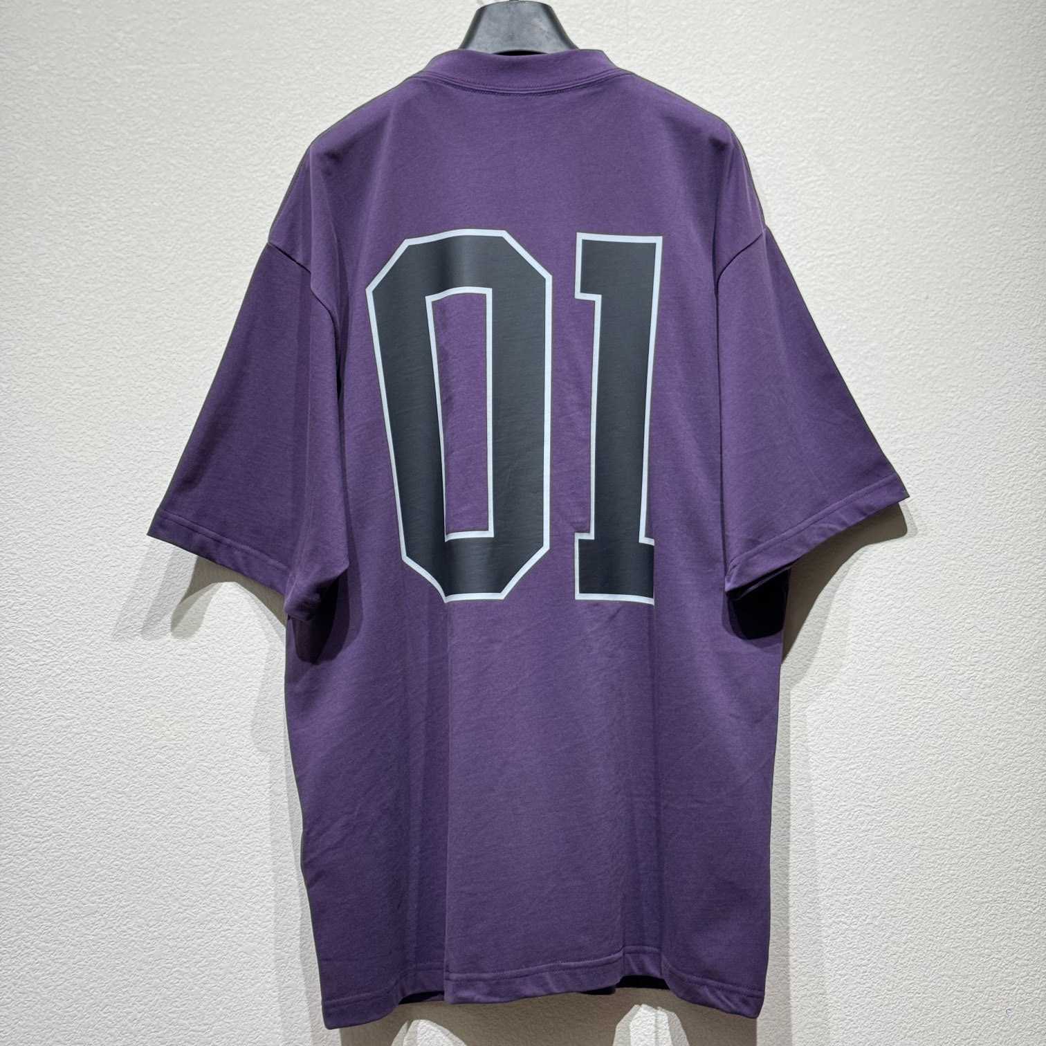 Balenciaga Basketball Series - Oversized T-Shirt In Deep Purple Vintage Jersey - 