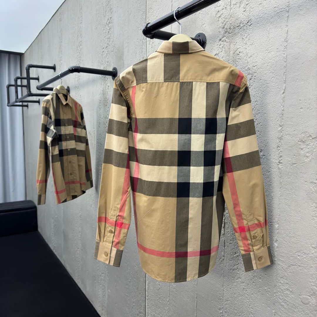 Burberry Check Cotton Shirt In Archive Beige - 