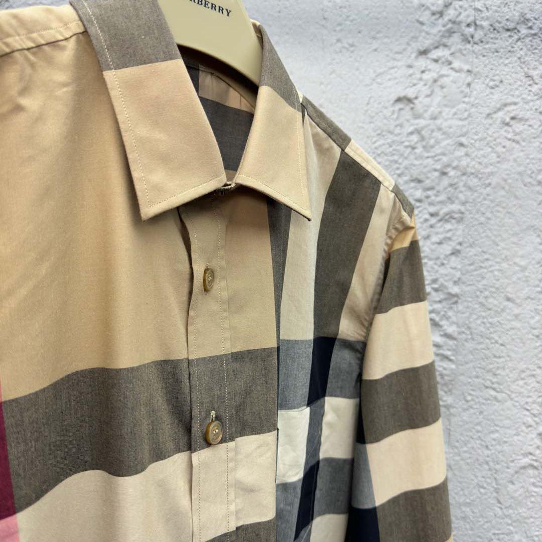 Burberry Check Cotton Shirt In Archive Beige - 
