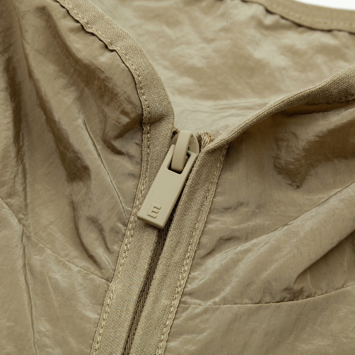 Fear of God Essentials Crinkle Nylon Half Zip Short-Sleeve Shirt - 