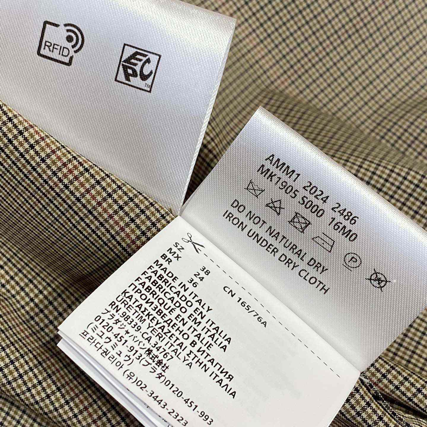 Miu Miu Technical Check Skirt - DesignerGu