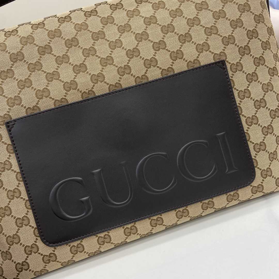 Gucci Medium GG Crossbody Bag With Web - DesignerGu