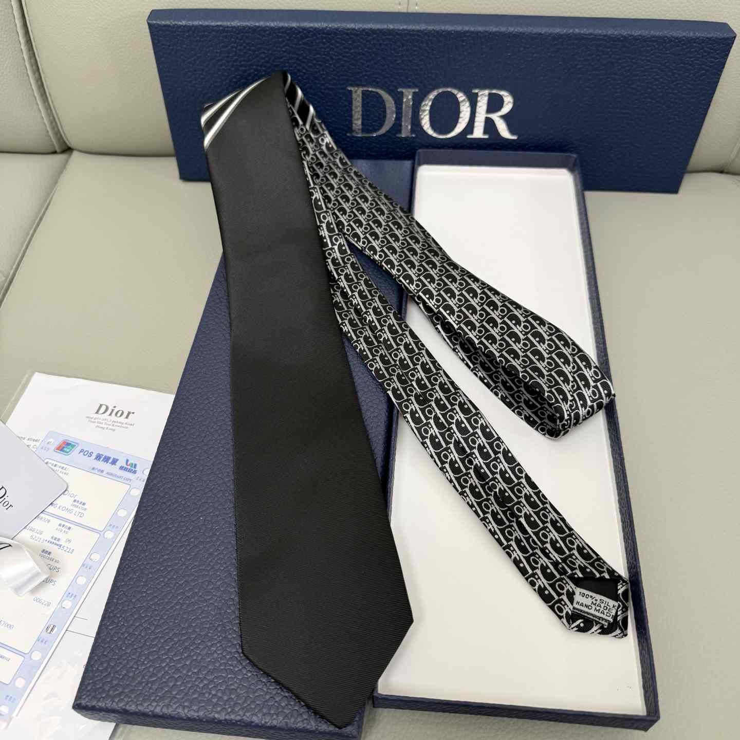 Dior Striped Dior Oblique Tie - 