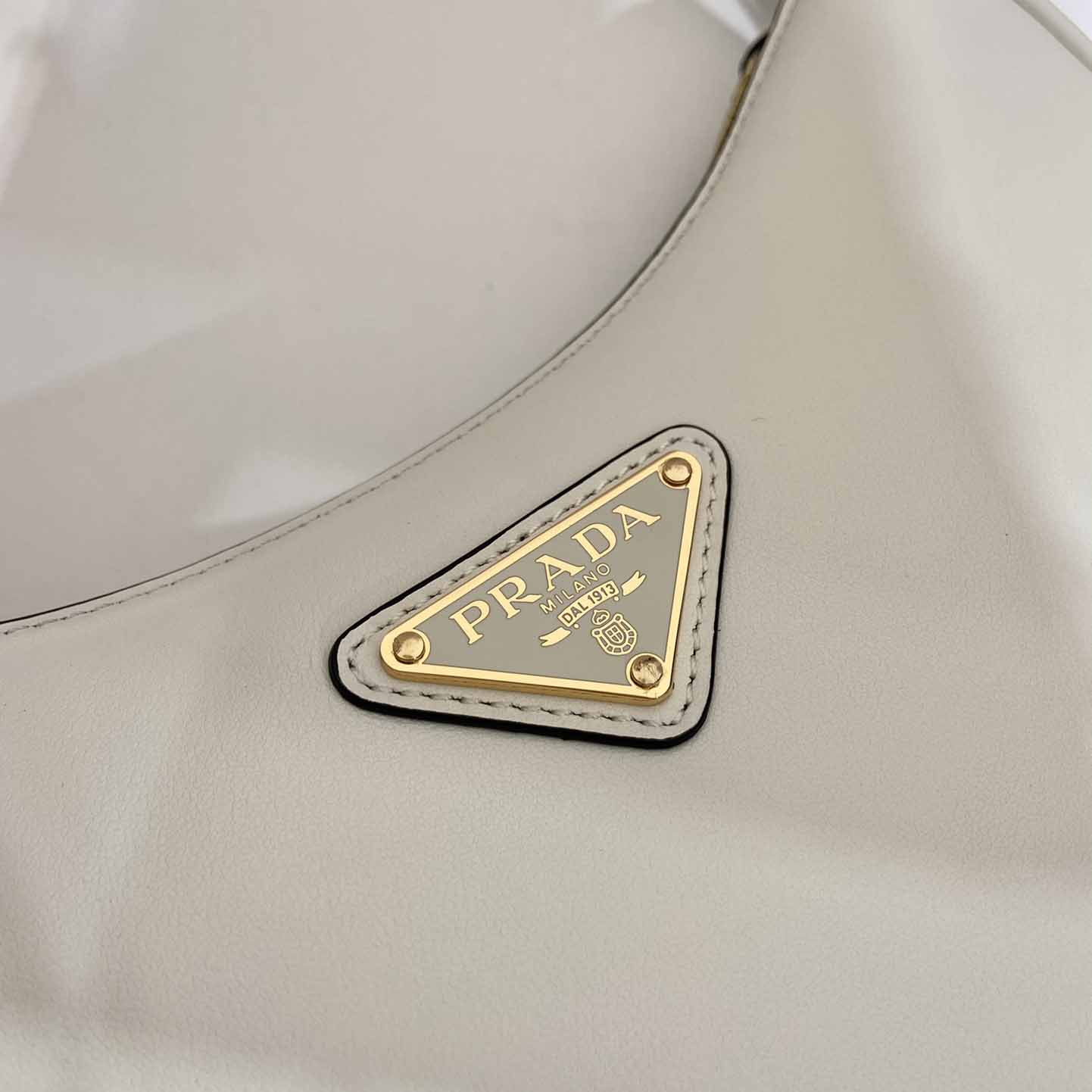 Prada Arqué Small Leather Shoulder Bag - 
