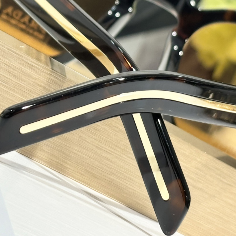 Prada Sunglasses With Iconic Metal Plaque   SPR A16SF - 