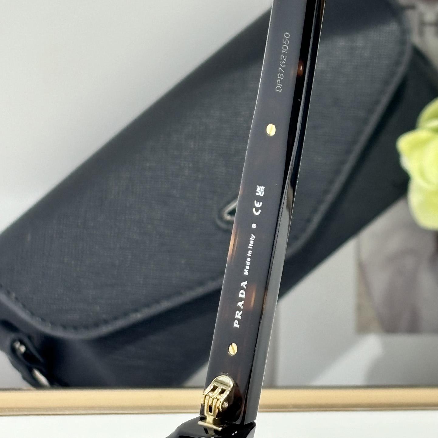 Prada Sunglasses With Iconic Metal Plaque   SPR A16SF - 