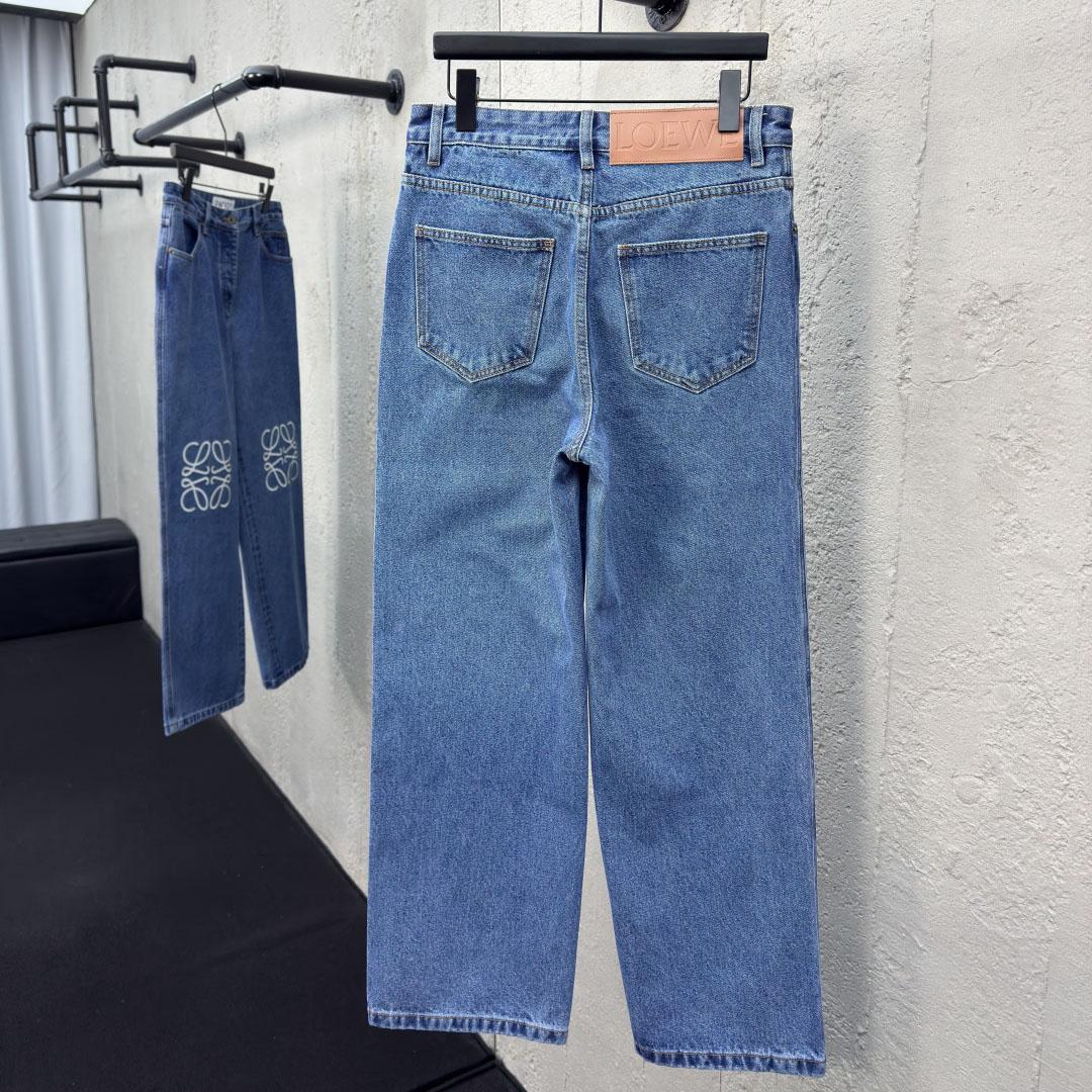 Loewe Anagram Baggy Jeans 'Blue Denim' - DesignerGu