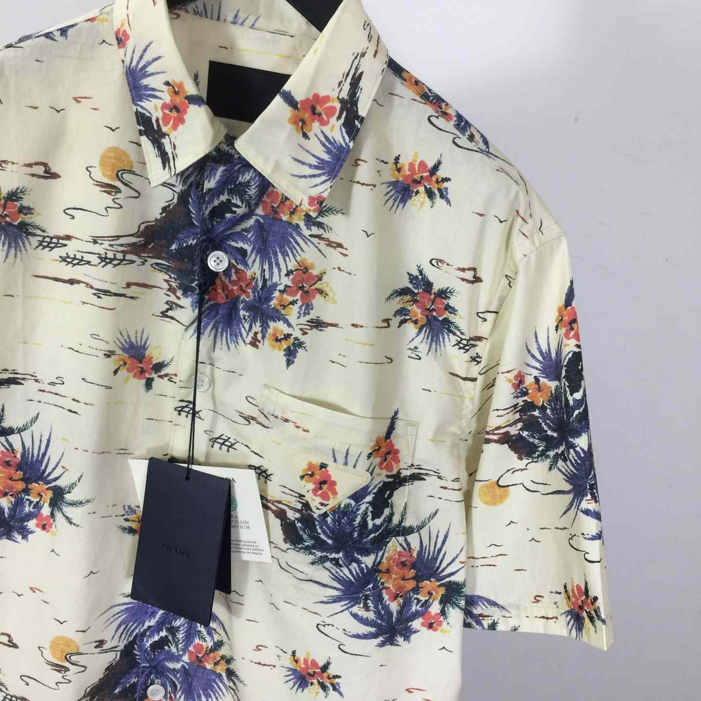 Prada Hawaii Print Bowling Shirt - DesignerGu