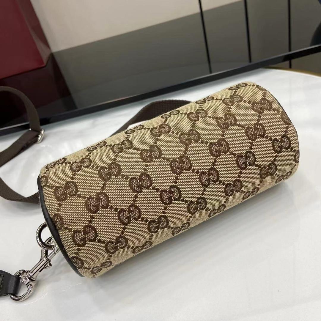 Gucci GG Canvas Mini Cylinder Bag - 