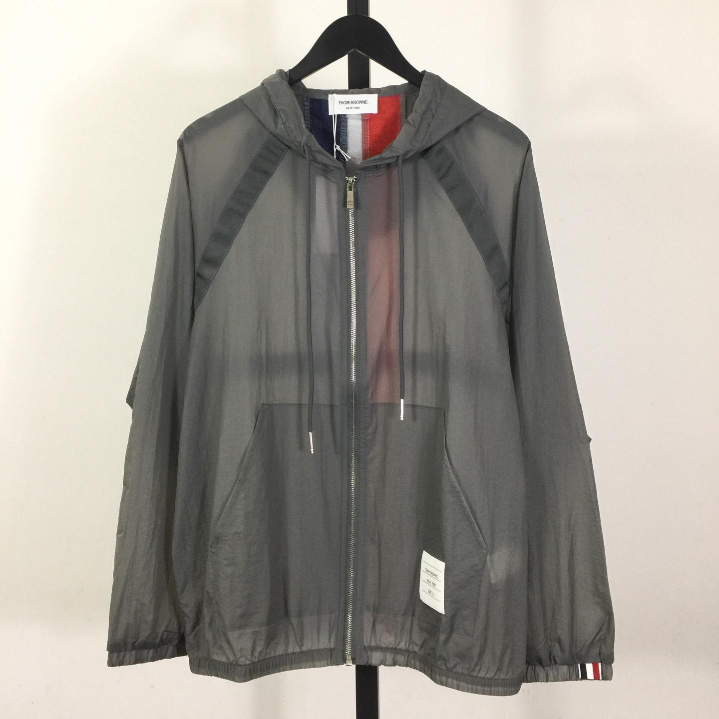 Thom Browne Back Bar Three-Color Sunscreen Long Sleeve Jacket - 
