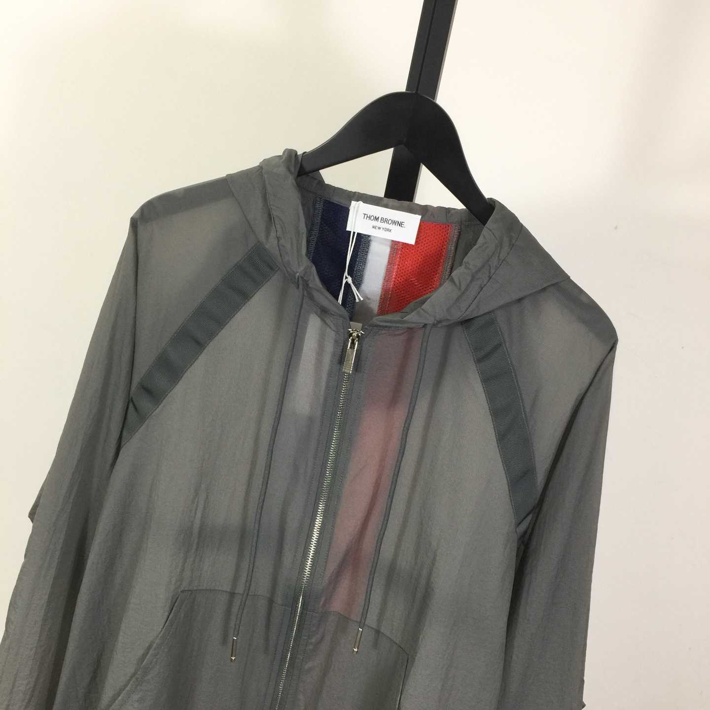 Thom Browne Back Bar Three-Color Sunscreen Long Sleeve Jacket - 