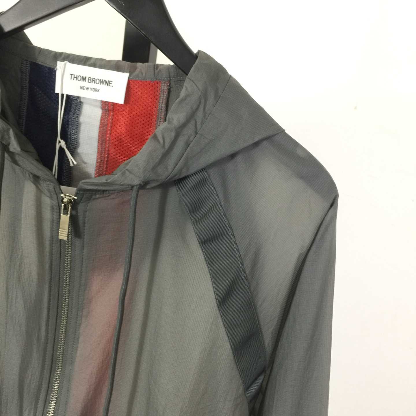 Thom Browne Back Bar Three-Color Sunscreen Long Sleeve Jacket - 