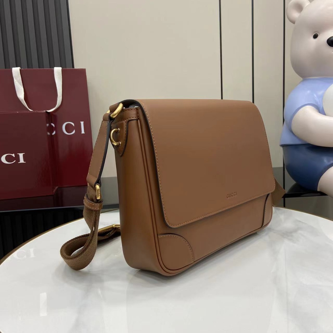 Gucci GG Emblem Medium Crossbody Bag - DesignerGu
