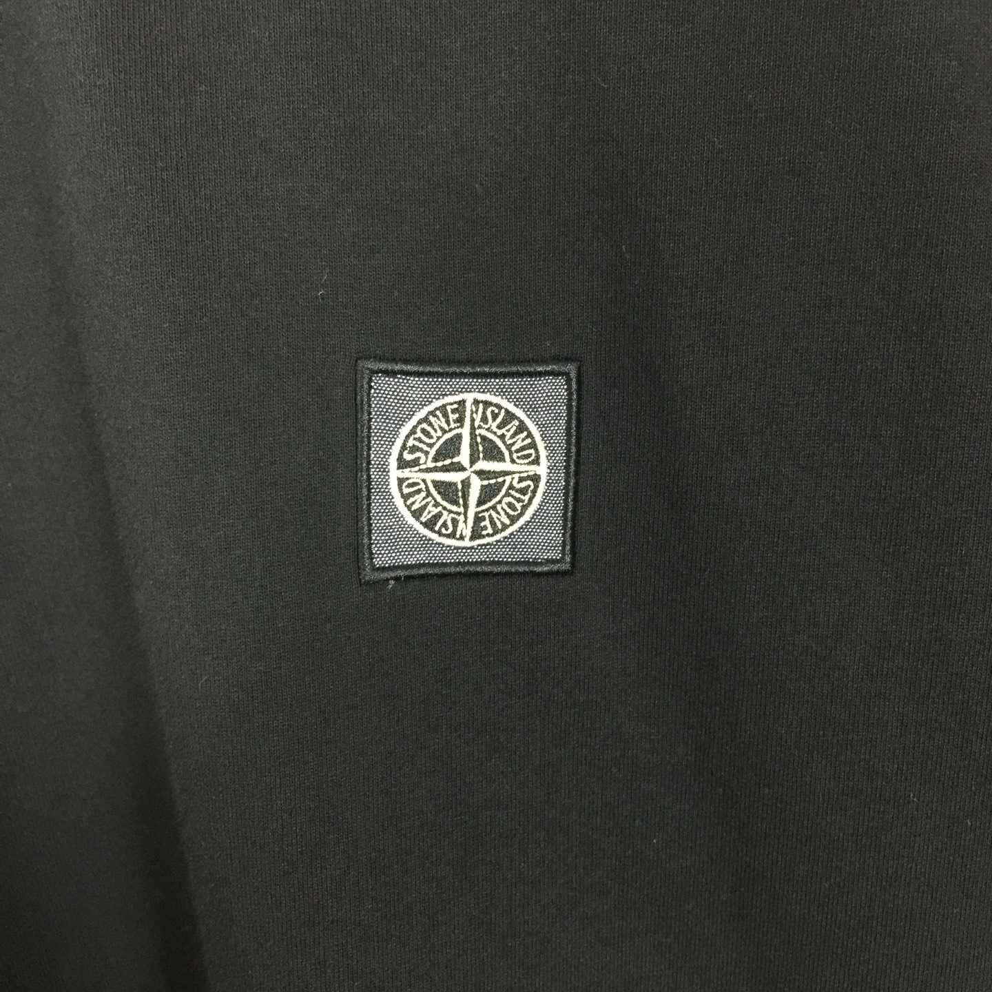 Stone Island Black 2100237 Organic Cotton Jersey 'Fissato' Effect - DesignerGu