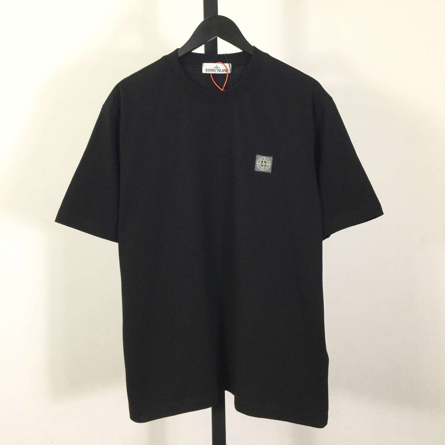 Stone Island Black 2100237 Organic Cotton Jersey 'Fissato' Effect - DesignerGu