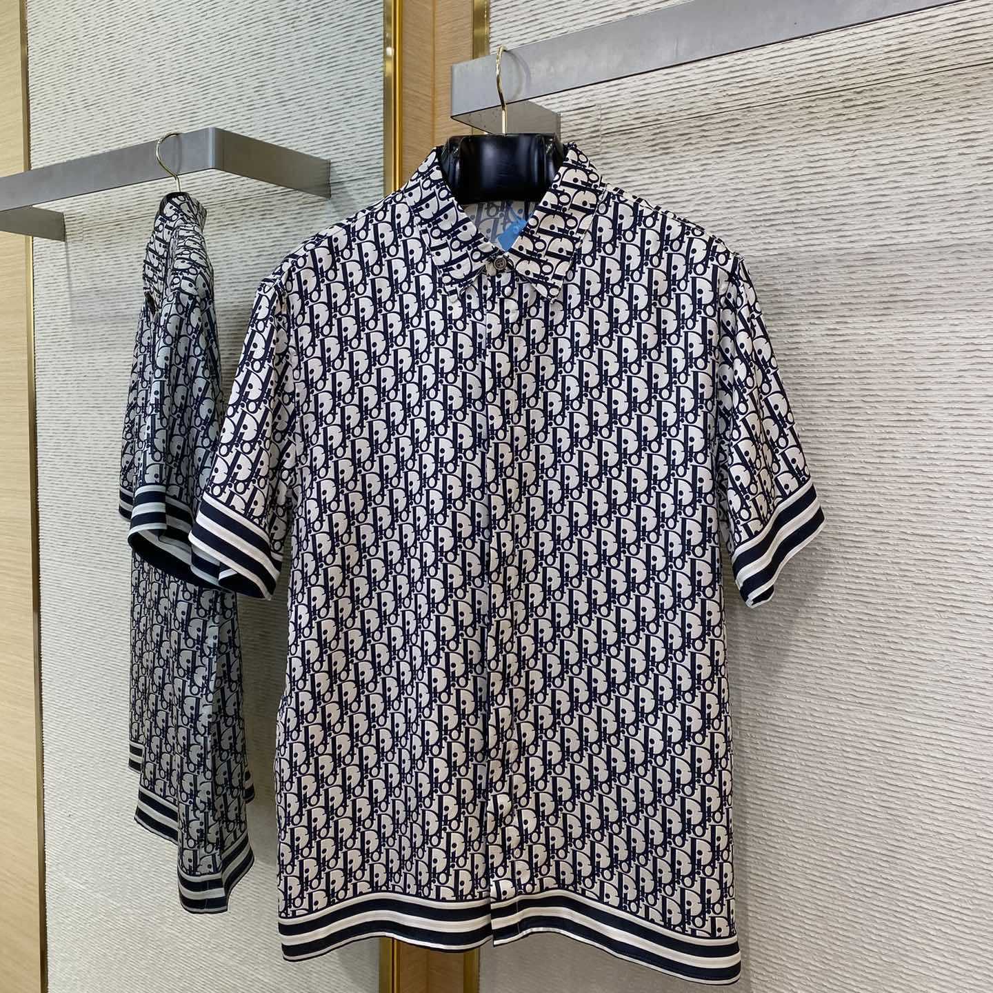 Dior Dior Oblique Short-Sleeved Shirt And Short - DesignerGu