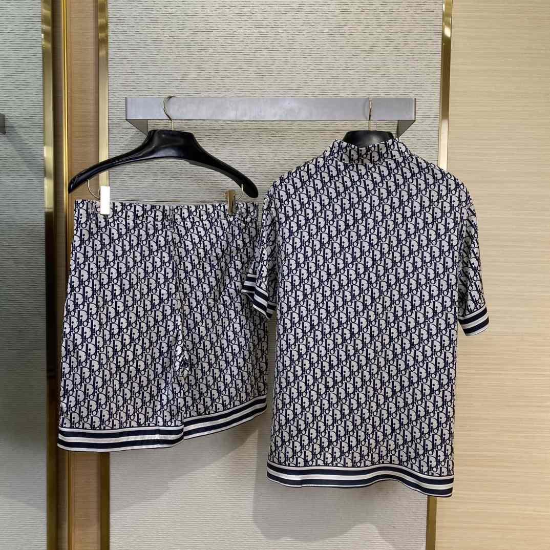 Dior Dior Oblique Short-Sleeved Shirt And Short - DesignerGu