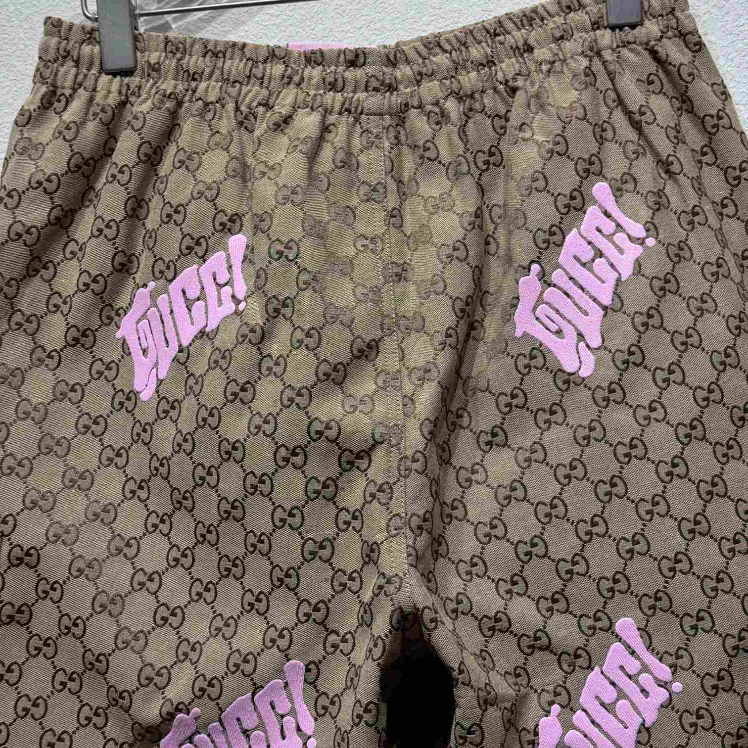 Gucci Embroidered Canvas Linen Blend Shorts - DesignerGu