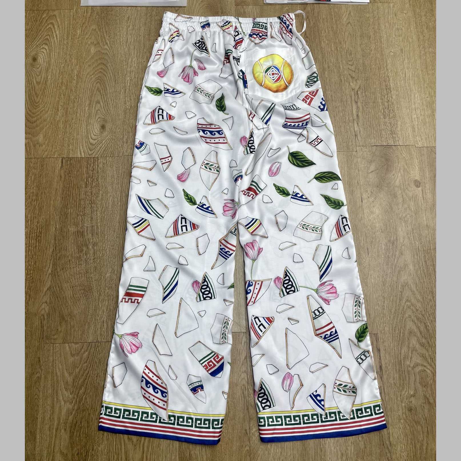 Casablanca Le Vase Brise Silk Trousers    CA3533 - DesignerGu